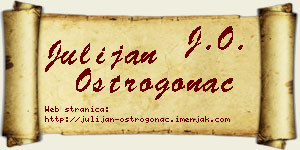 Julijan Ostrogonac vizit kartica